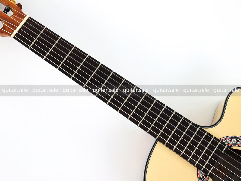 39 Inch Full Size Standard Cutaway Solid Spruce Top Classical Guitar (TY-038)