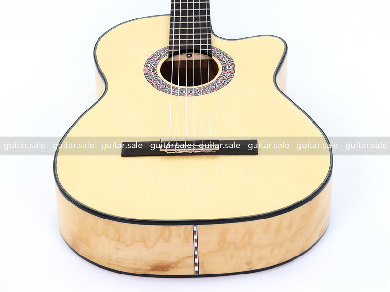 39 Inch Full Size Standard Cutaway Solid Spruce Top Classical Guitar (TY-038)