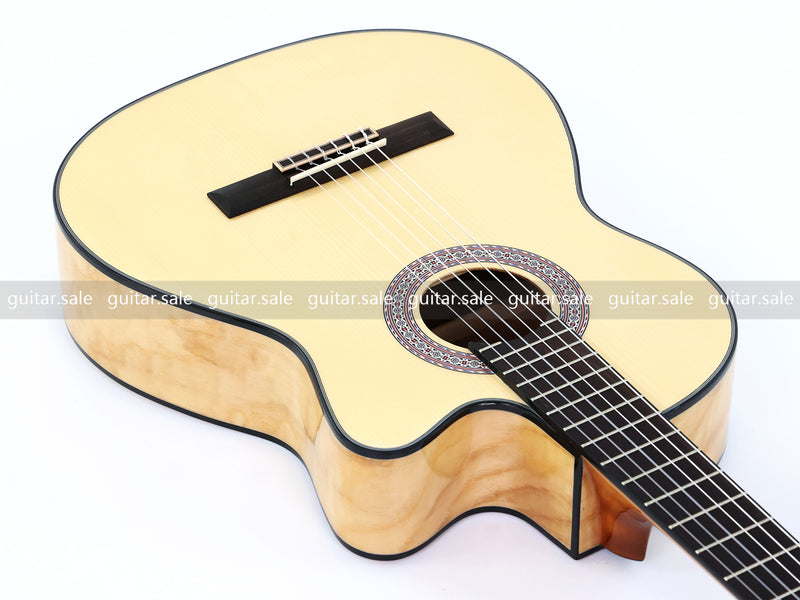 39 Inch Full Size Standard Cutaway Solid Spruce Top Classical Guitar (TY-038)
