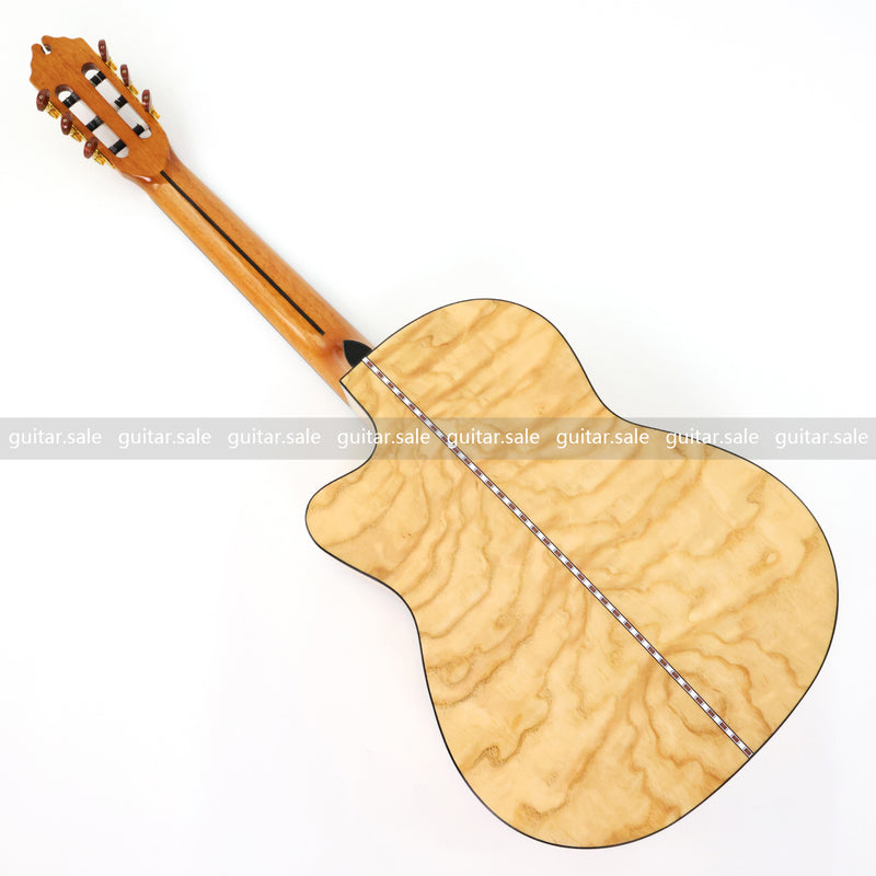 39 Inch Full Size Standard Cutaway Solid Spruce Top Classical Guitar (TY-038)