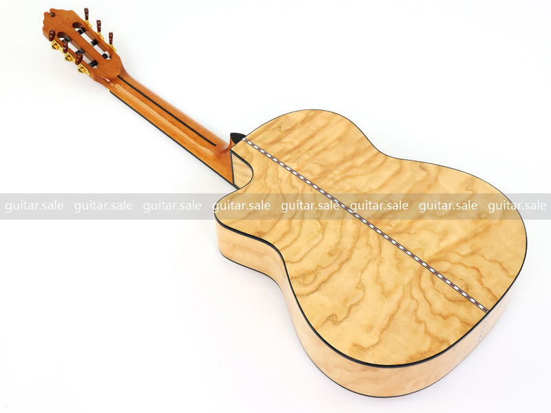 39 Inch Full Size Standard Cutaway Solid Spruce Top Classical Guitar (TY-038)