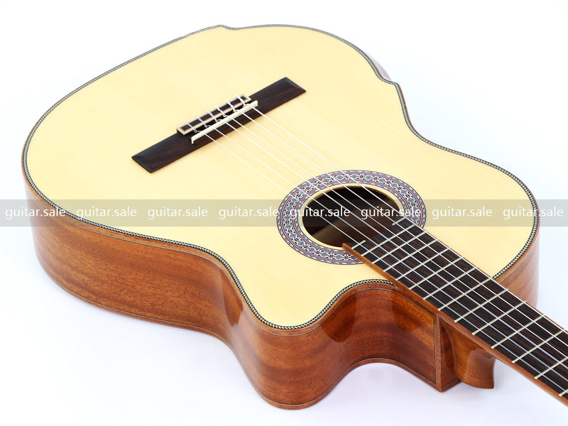 39 Inch Full Size Standard Cutaway Solid Spruce Top Classical Guitar (TY-041)