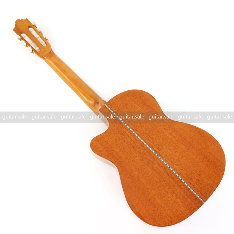 39 Inch Full Size Standard Cutaway Solid Spruce Top Classical Guitar (TY-041)