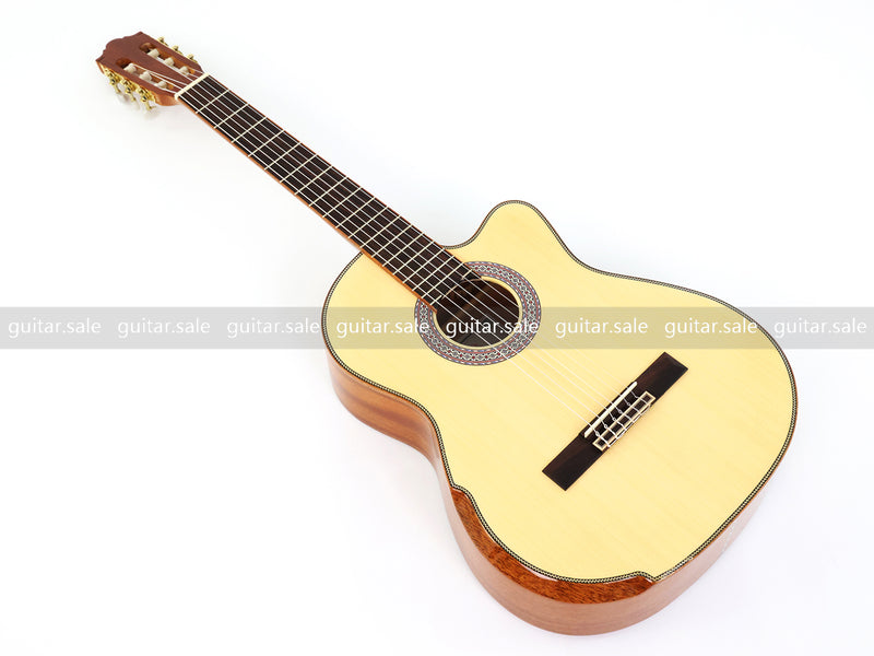 39 Inch Full Size Standard Cutaway Solid Spruce Top Classical Guitar (TY-041)