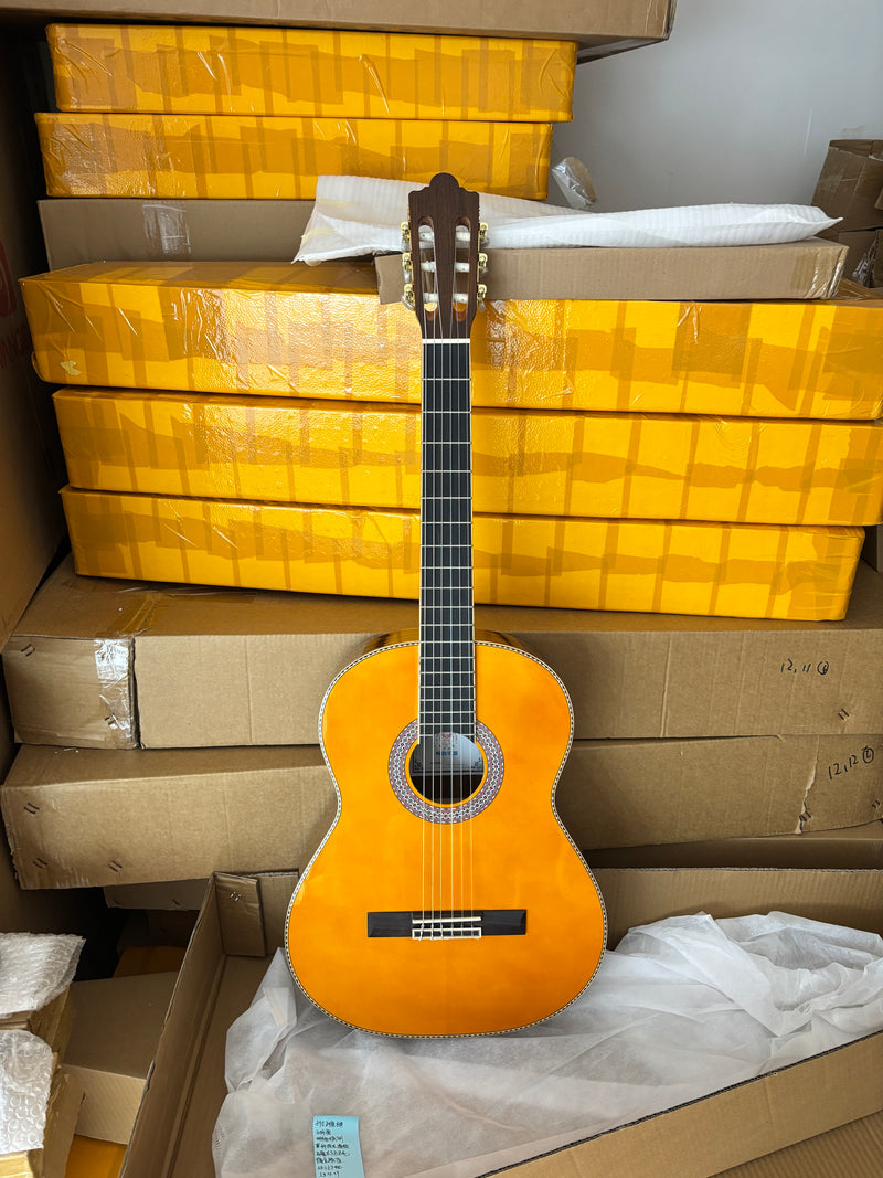 39 Inch 4/4 Full Size Standard Non-Cutaway Walnut Back & Sides Classical Guitar (TY-020)