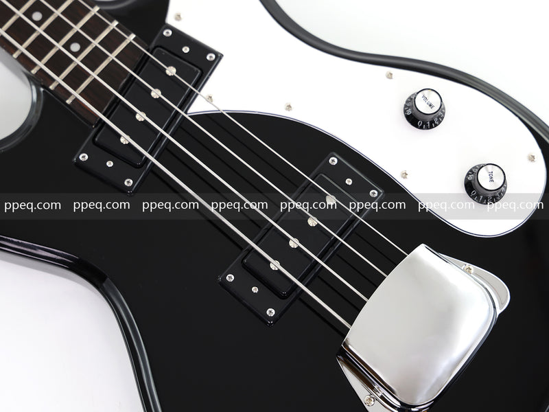 4-String Electric Bass Guitar with Gloss Black Finish (HY-2568)