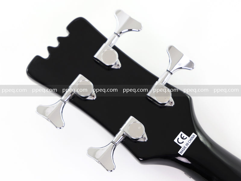 4-String Electric Bass Guitar with Gloss Black Finish (HY-2568)