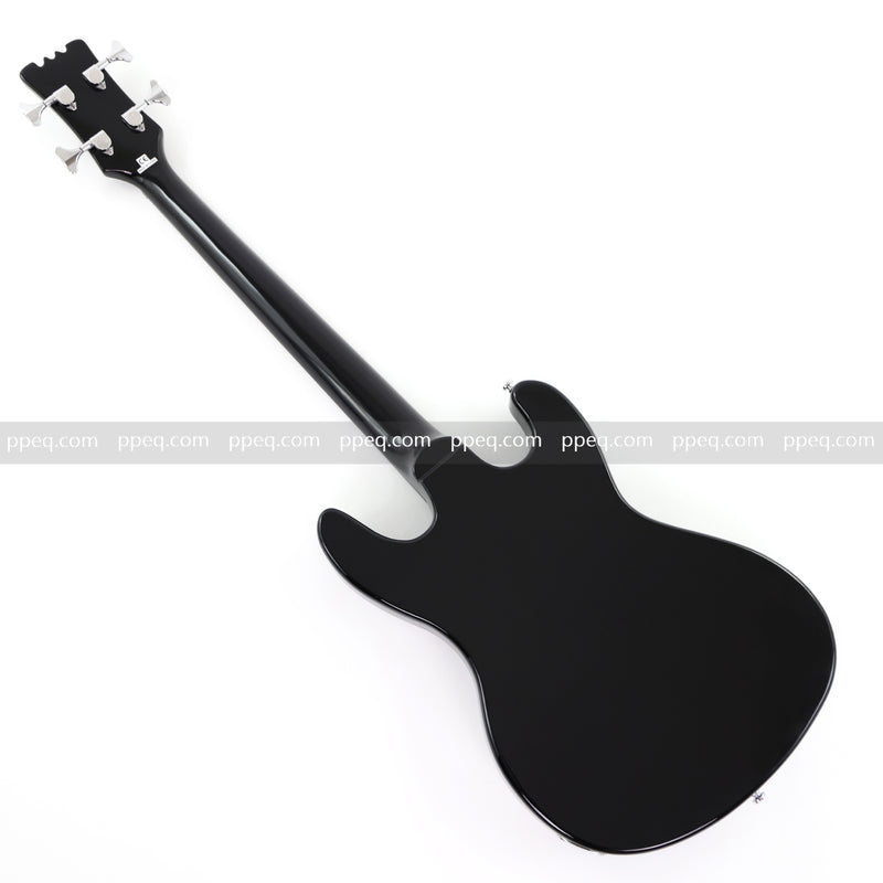 4-String Electric Bass Guitar with Gloss Black Finish (HY-2568)