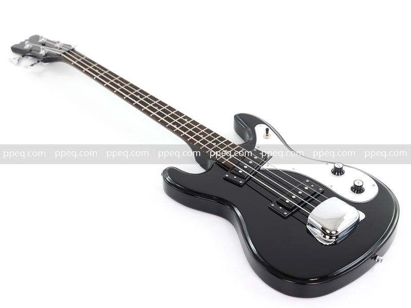 4-String Electric Bass Guitar with Gloss Black Finish (HY-2568)