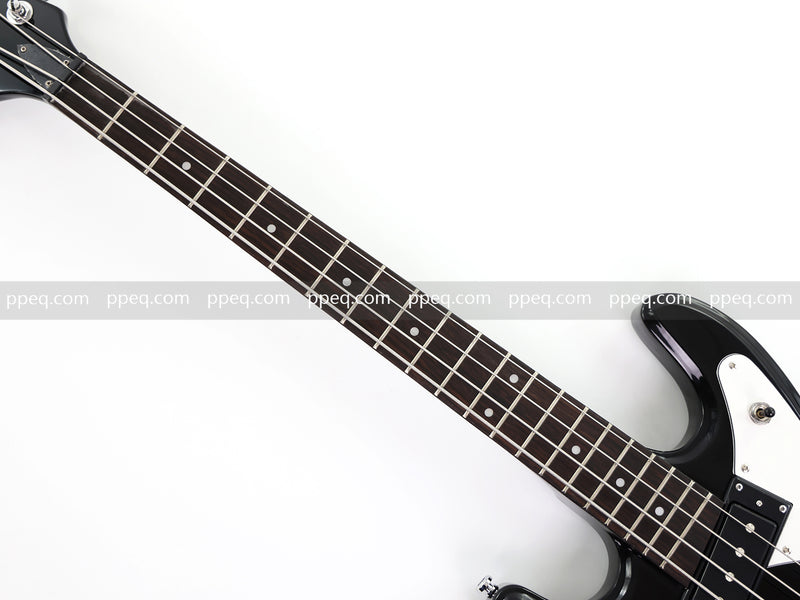 4-String Electric Bass Guitar with Gloss Black Finish (HY-2568)