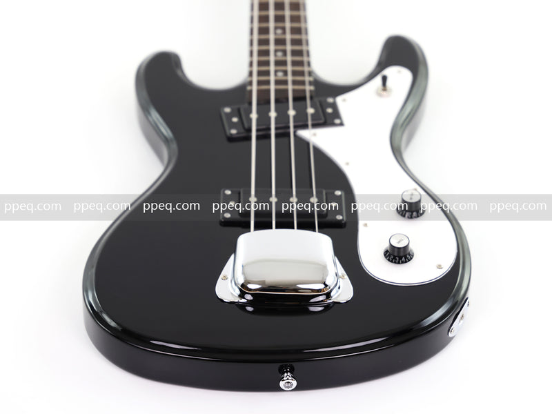 4-String Electric Bass Guitar with Gloss Black Finish (HY-2568)