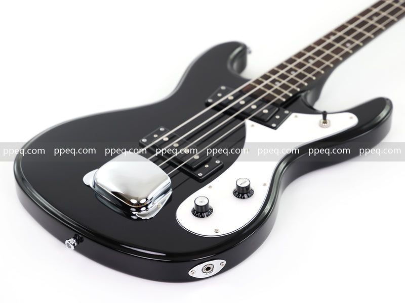 4-String Electric Bass Guitar with Gloss Black Finish (HY-2568)