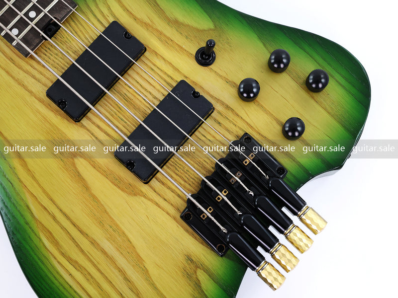 4-String Headless Ash Wood Body Electric Bass Guitar (PJX-680)