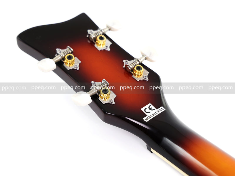 4-String Violin-Shaped Electric Bass Guitar with Gloss Sunburst Finish (HY-2550)