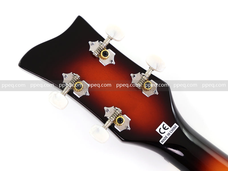 4-String Violin-Shaped Electric Bass Guitar with Gloss Sunburst Finish (HY-2550)