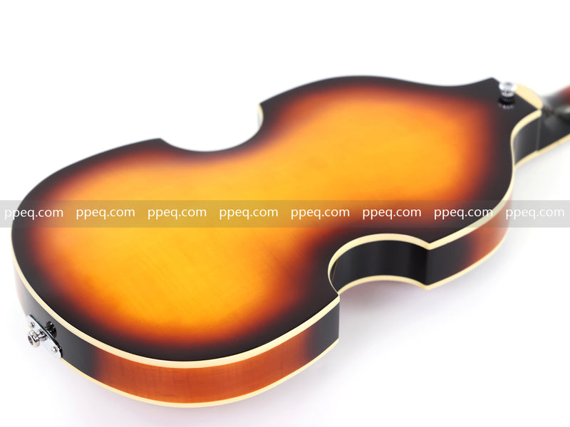 4-String Violin-Shaped Electric Bass Guitar with Gloss Sunburst Finish (HY-2550)