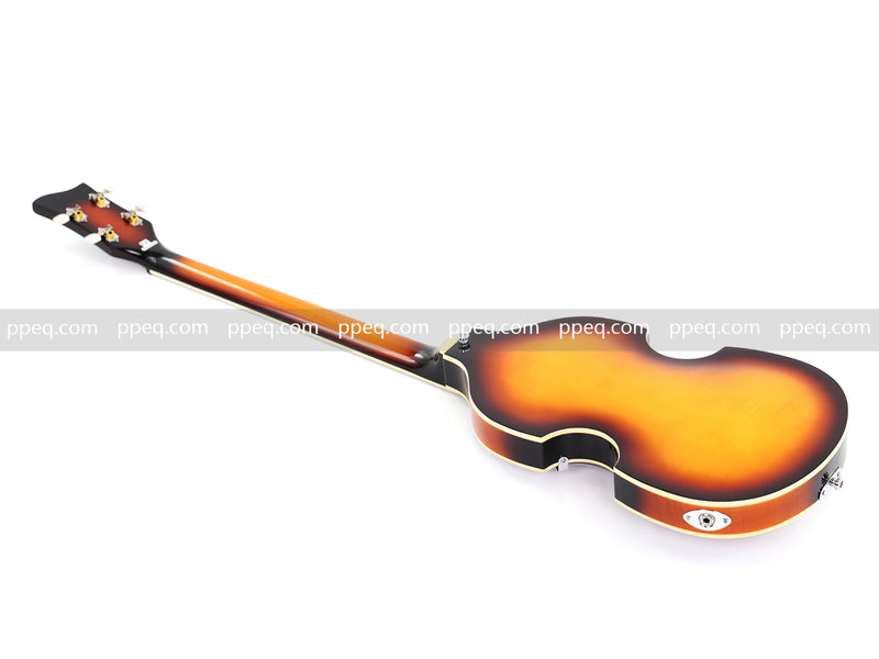 4-String Violin-Shaped Electric Bass Guitar with Gloss Sunburst Finish (HY-2550)