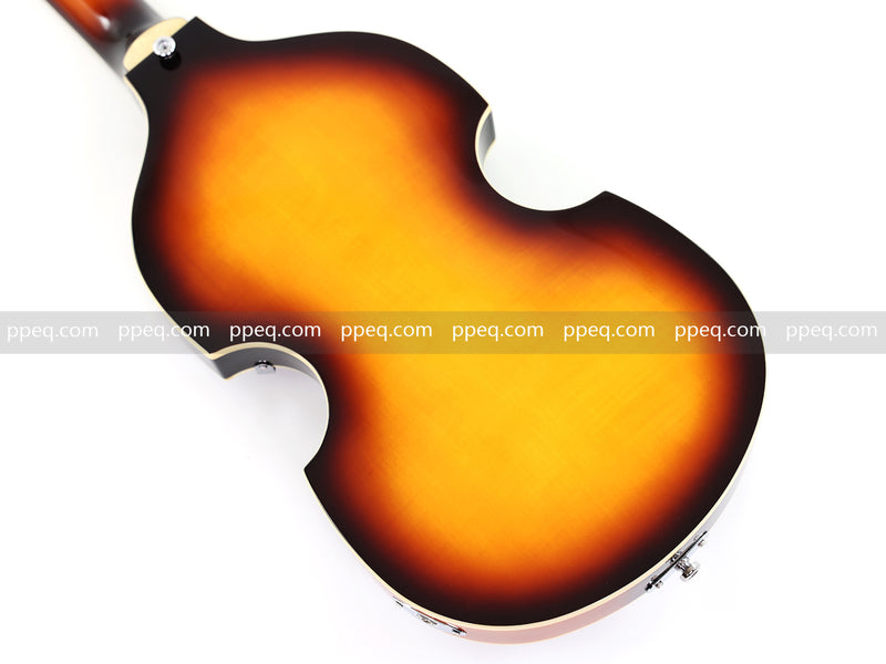 4-String Violin-Shaped Electric Bass Guitar with Gloss Sunburst Finish (HY-2550)