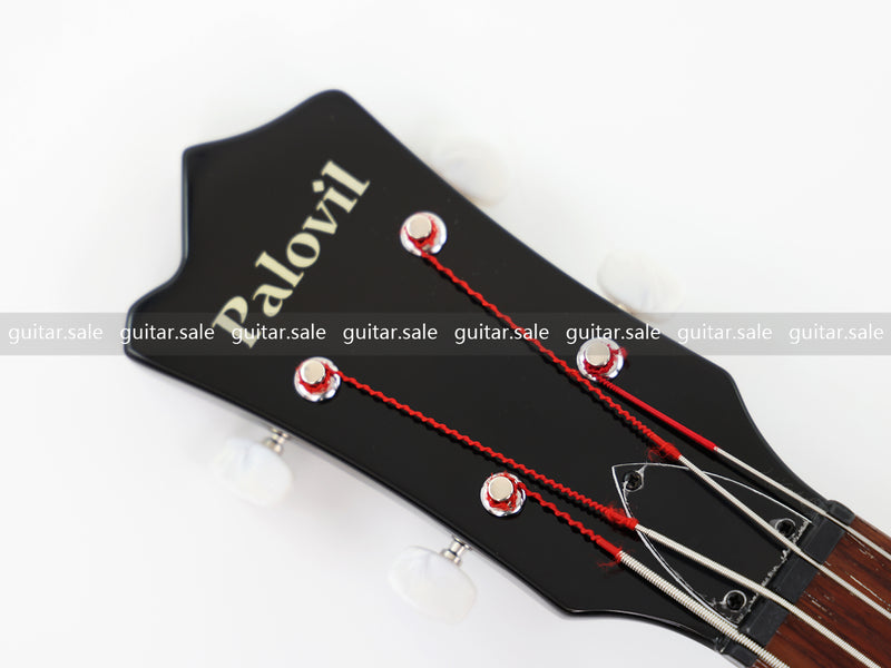 4-String Violin-Shaped Electric Bass Guitar with Gloss Sunburst Finish (PHY-165)