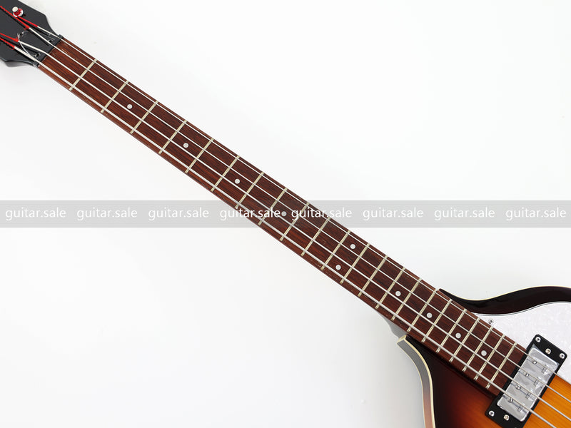 4-String Violin-Shaped Electric Bass Guitar with Gloss Sunburst Finish (PHY-165)
