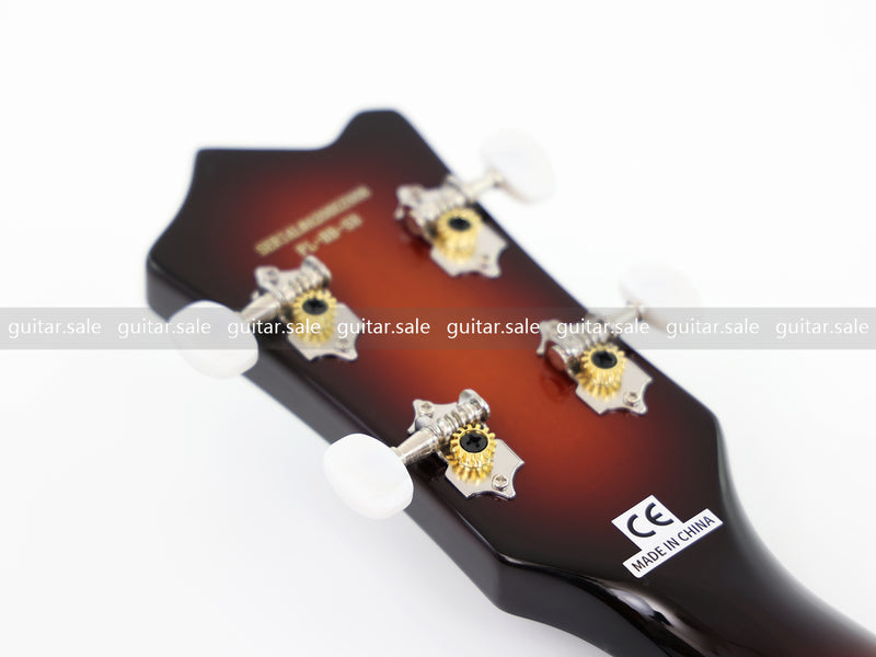 4-String Violin-Shaped Electric Bass Guitar with Gloss Sunburst Finish (PHY-165)