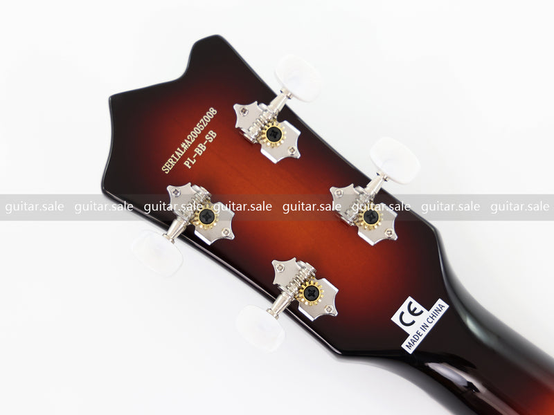4-String Violin-Shaped Electric Bass Guitar with Gloss Sunburst Finish (PHY-165)