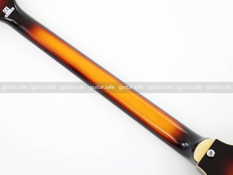 4-String Violin-Shaped Electric Bass Guitar with Gloss Sunburst Finish (PHY-165)