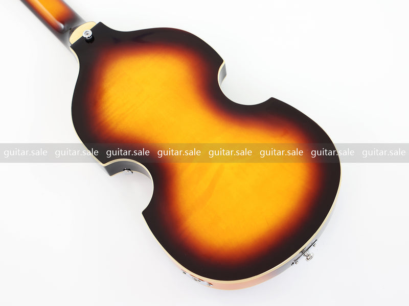 4-String Violin-Shaped Electric Bass Guitar with Gloss Sunburst Finish (PHY-165)