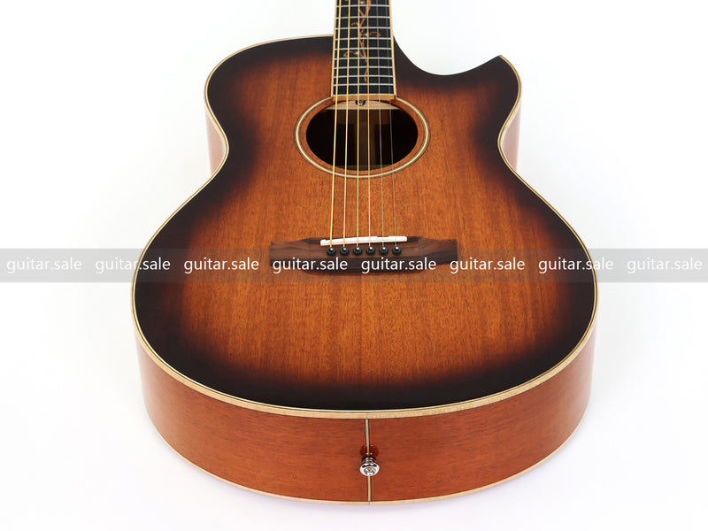 40 Inch Solid Mahogany Top Modern Cutaway Acoustic Guitar (TY-037)