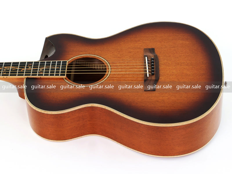 40 Inch Solid Mahogany Top Modern Cutaway Acoustic Guitar (TY-037)