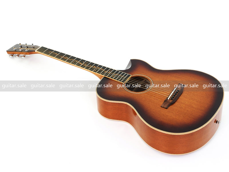 40 Inch Solid Mahogany Top Modern Cutaway Acoustic Guitar (TY-037)