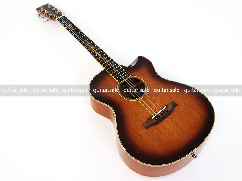 40 Inch Solid Mahogany Top Modern Cutaway Acoustic Guitar (TY-037)