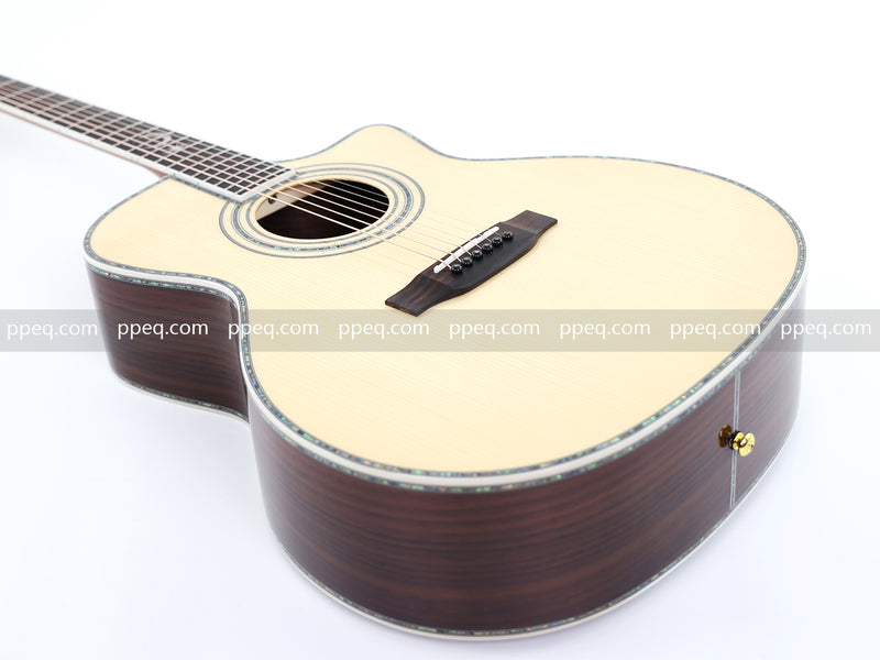 41-inch All-Solid Acoustic Guitar with Gloss Finish (JY-880)