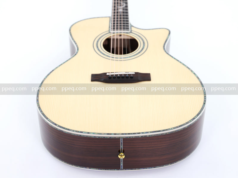 41-inch All-Solid Acoustic Guitar with Gloss Finish (JY-880)