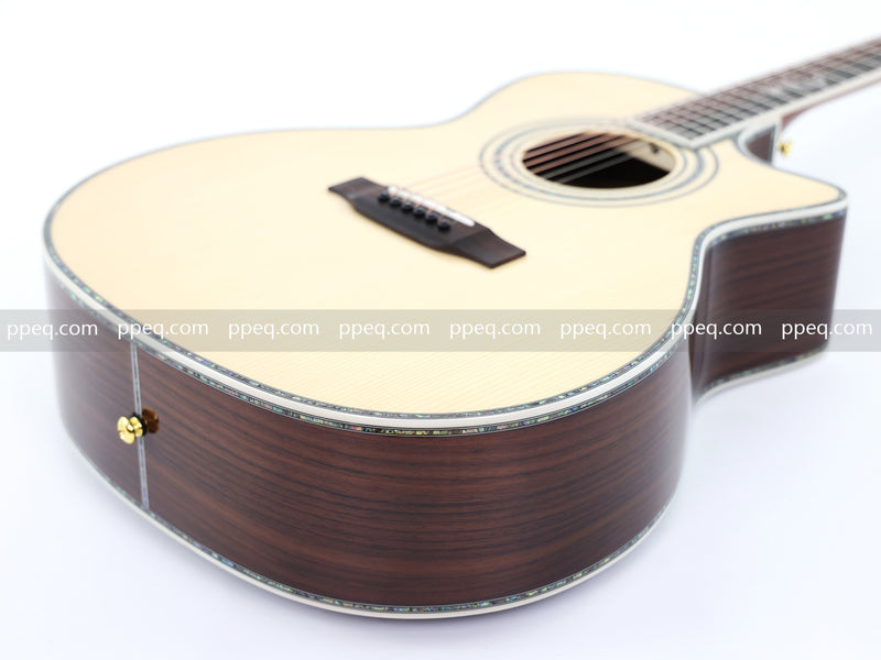 41-inch All-Solid Acoustic Guitar with Gloss Finish (JY-880)