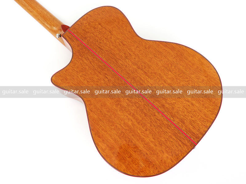 41-Inch GA Cutaway Acoustic Guitar with Figured Ash Top (TY-028)