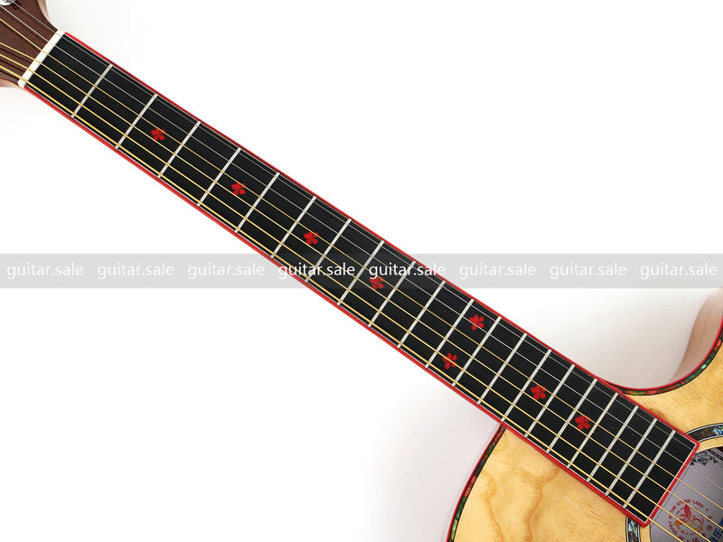 41-Inch GA Cutaway Acoustic Guitar with Figured Ash Top (TY-028)