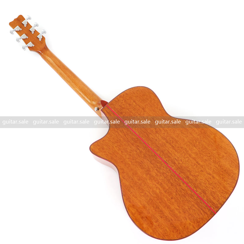 41-Inch GA Cutaway Acoustic Guitar with Figured Ash Top (TY-028)