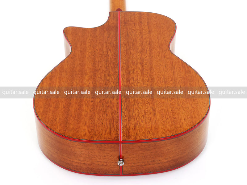 41-Inch GA Cutaway Acoustic Guitar with Figured Ash Top (TY-028)
