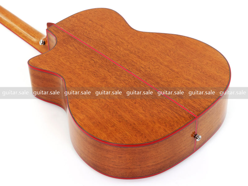 41-Inch GA Cutaway Acoustic Guitar with Figured Ash Top (TY-028)