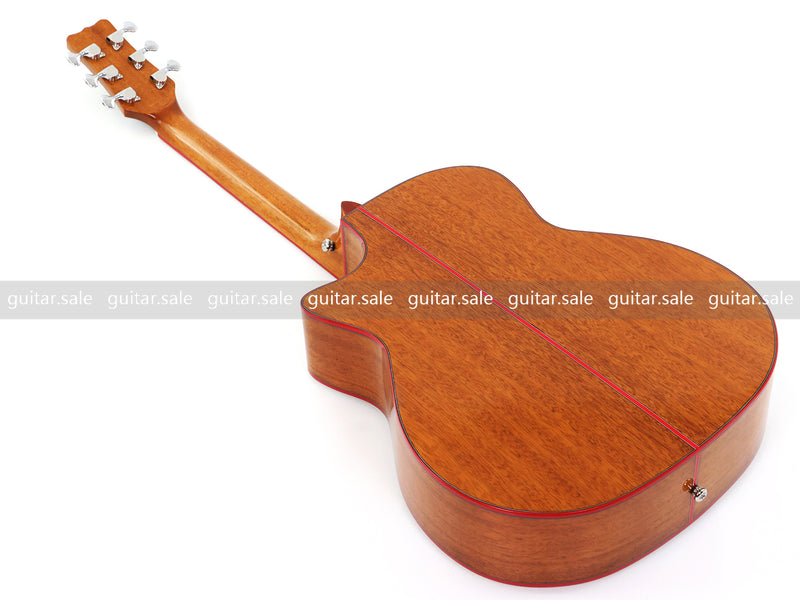 41-Inch GA Cutaway Acoustic Guitar with Figured Ash Top (TY-028)