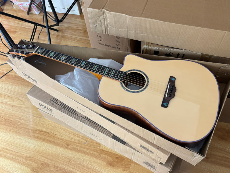 41-inch Padauk Back & Sides Acoustic Guitar with Gloss Finish (TY-012)