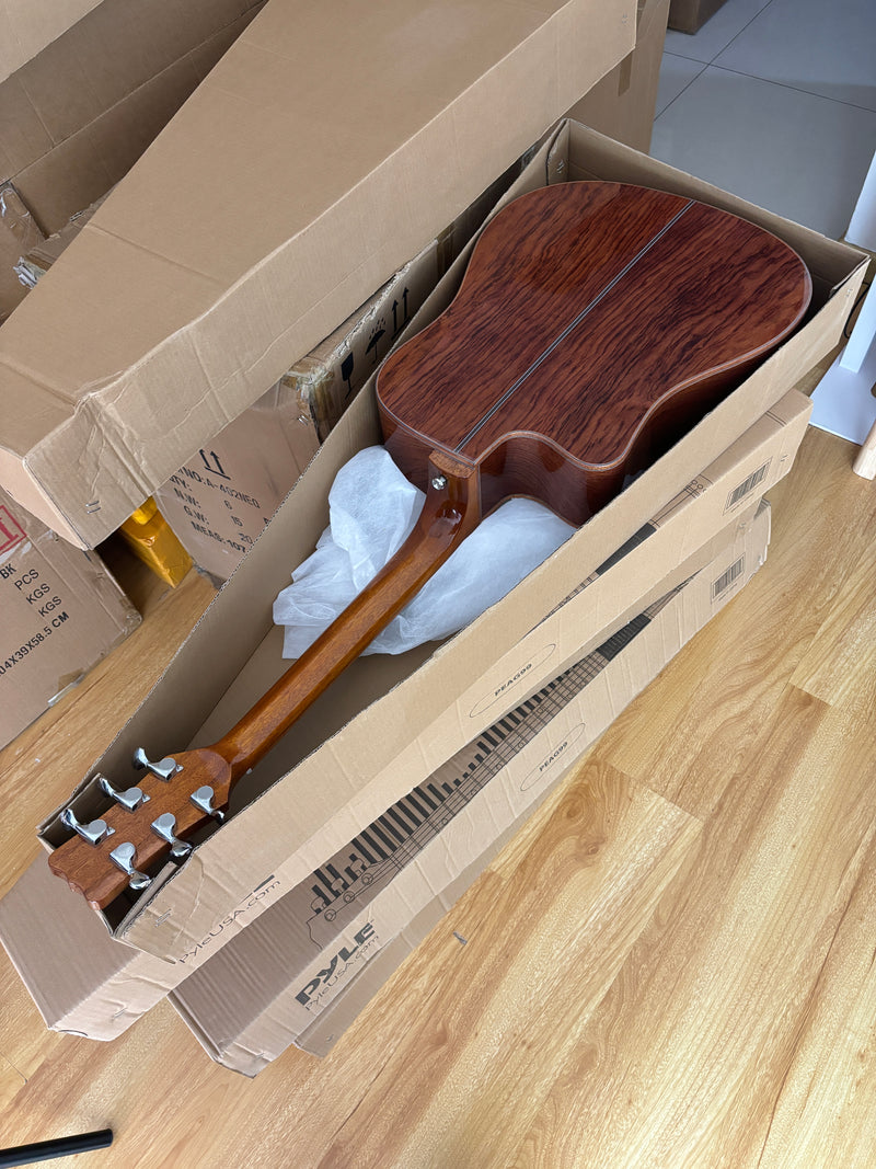 41-inch Padauk Back & Sides Acoustic Guitar with Gloss Finish (TY-012)