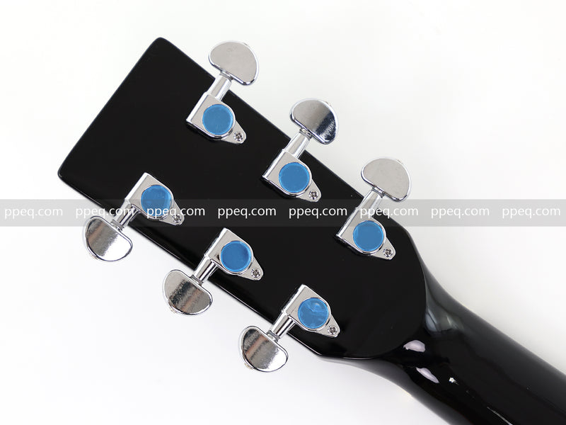 41-inch All Mahogany - All Black Glossy Finish Acoustic Guitar (JY-D4001-B)