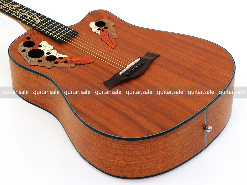 41 Inch Cutaway All Mahogany Body Acoustic Guitar with Satin Finish (TY-027)