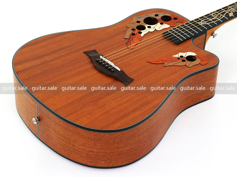 41 Inch Cutaway All Mahogany Body Acoustic Guitar with Satin Finish (TY-027)