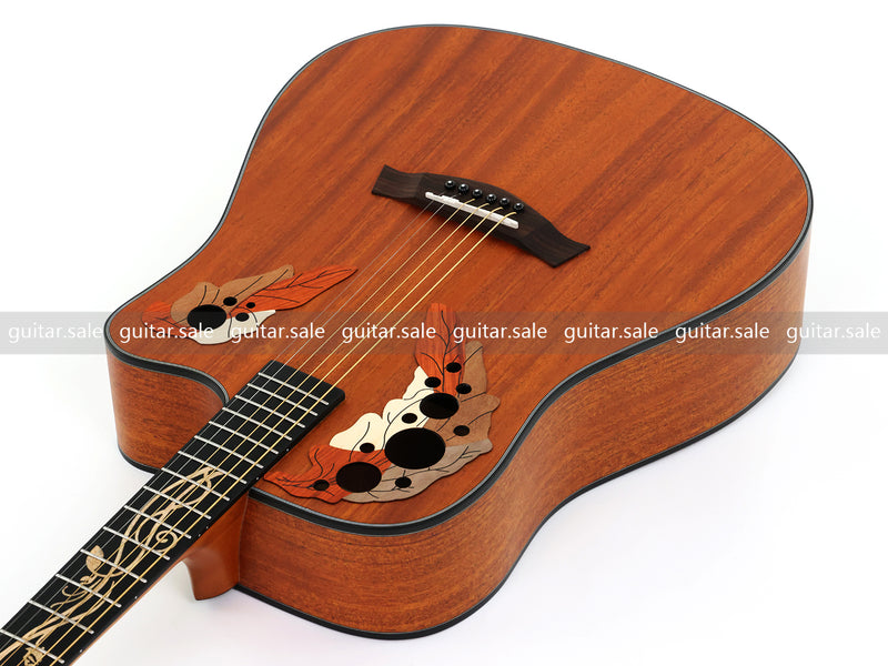 41 Inch Cutaway All Mahogany Body Acoustic Guitar with Satin Finish (TY-027)