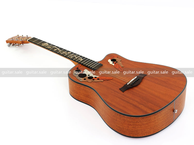 41 Inch Cutaway All Mahogany Body Acoustic Guitar with Satin Finish (TY-027)