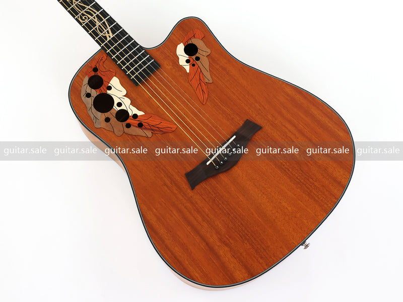 41 Inch Cutaway All Mahogany Body Acoustic Guitar with Satin Finish (TY-027)