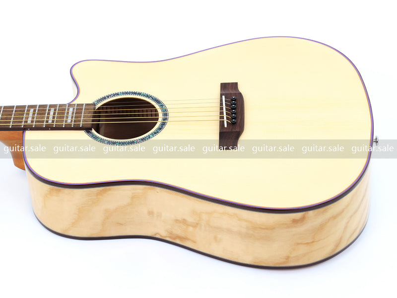 41 Inch Dreadnought Cutaway Acoustic Guitar with Gloss Finish (TY-030)